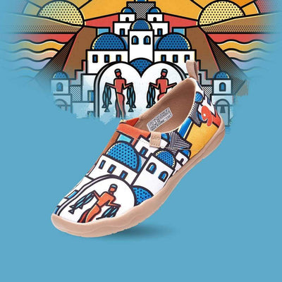 UIN Footwear Women Sunset in Santorini Canvas loafers