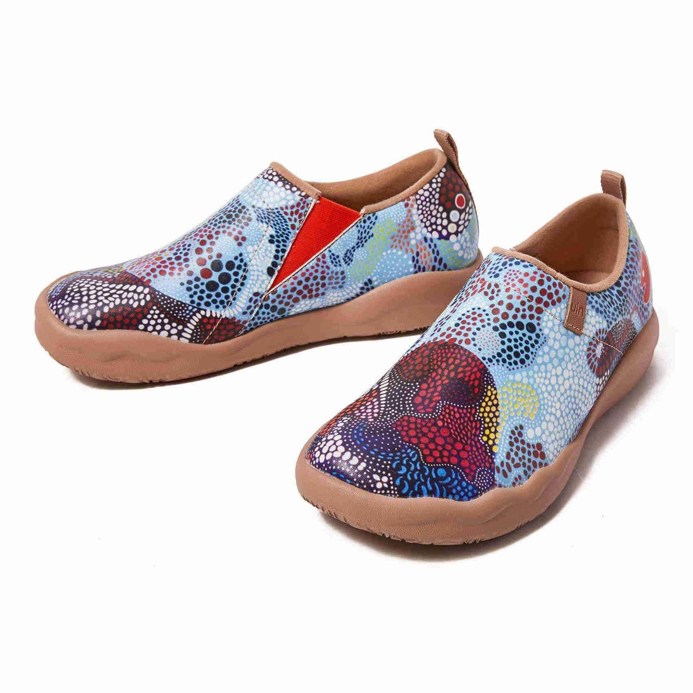 UIN Footwear Women Underwater Mosaic Canvas loafers
